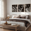 Nature Painting Dark Botanical Wildflower & Leaf wall art displayed on a wall in a styled room — view 9