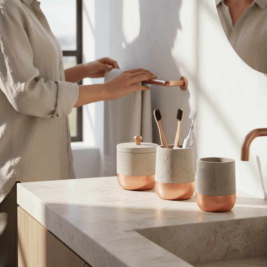 Neptune Concrete Effect Toothbrush Holder