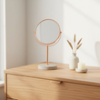 Neptune Copper Finish Round Swivel Bathroom Mirror