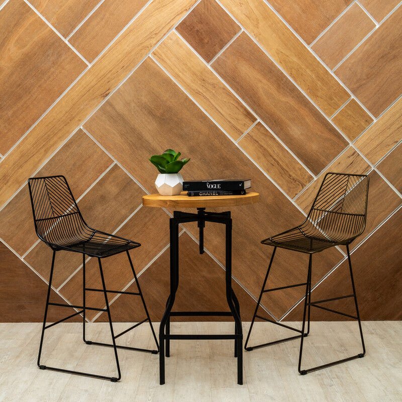 New Foundry Ash Veneer Bar Table