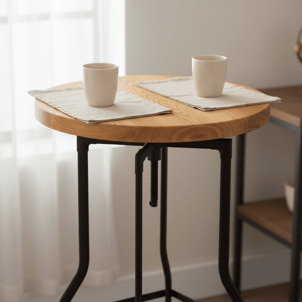 New Foundry Ash Veneer Bar Table