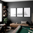 New York Posters Minimalist Skyline Line Drawing wall art displayed on a wall in a styled room — view 5