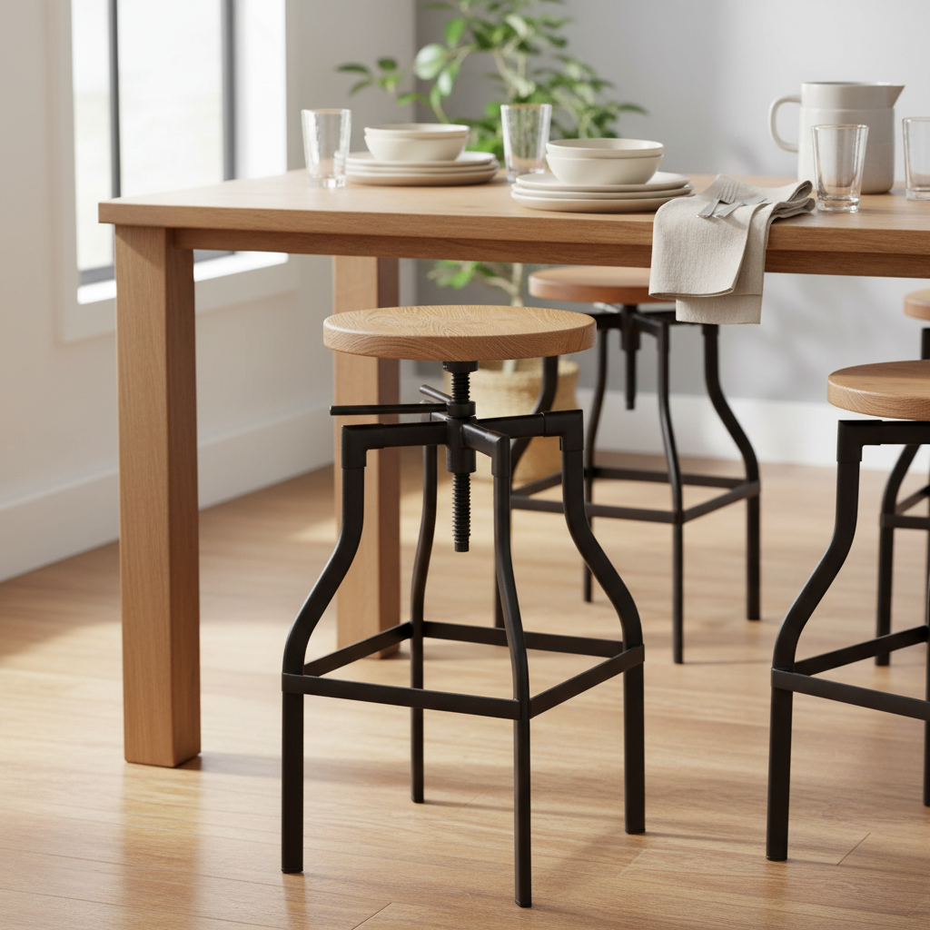 New Foundry Ash Seat Bar Stool