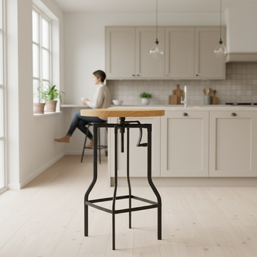 New Foundry Ash Veneer Bar Table