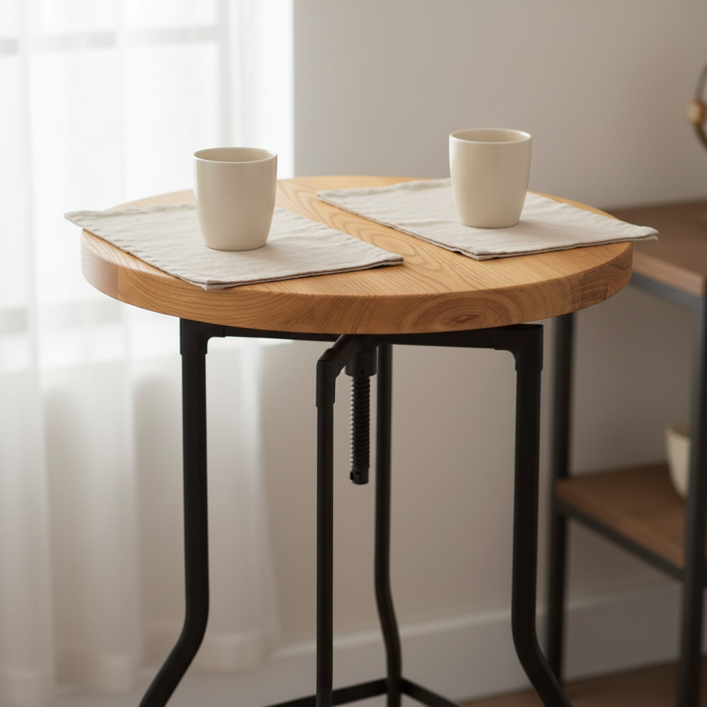 New Foundry Ash Veneer Bar Table