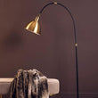 Newton Gold Finish Metal Shade Floor Lamp