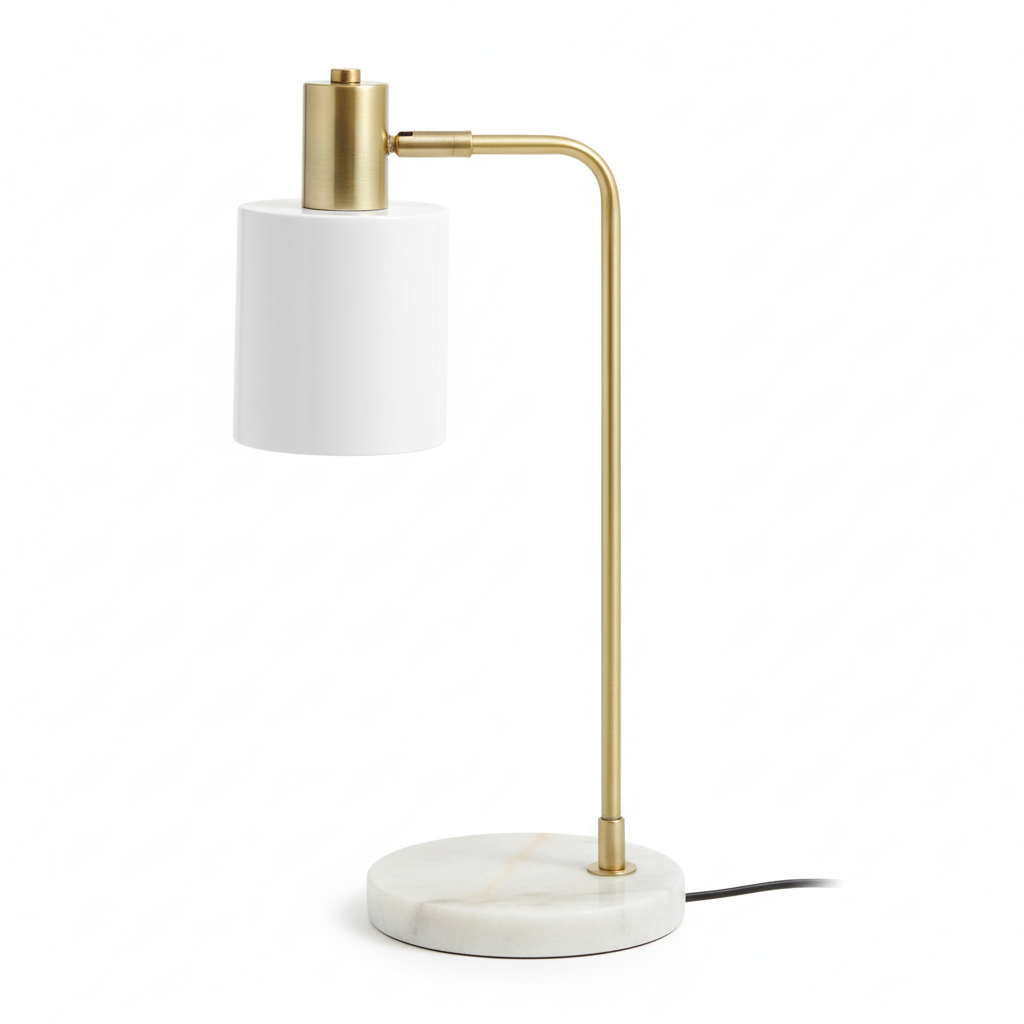 Newton White Shade Desk Lamp