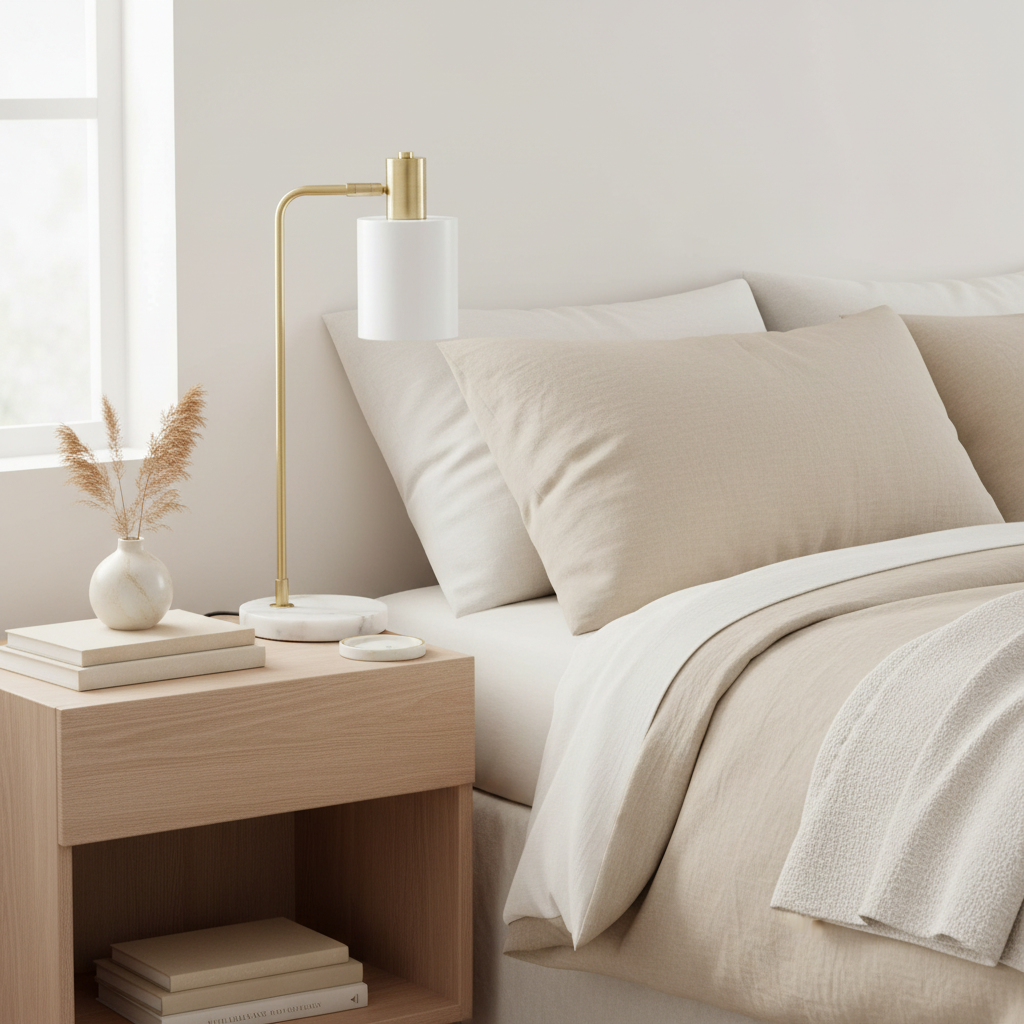 Newton White Shade Desk Lamp