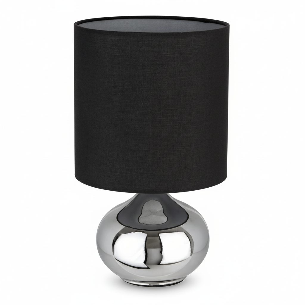 Niko Black Fabric Shade Table Lamp