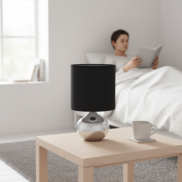 Niko Black Fabric Shade Table Lamp