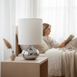 Niko White Fabric Shade Table Lamp
