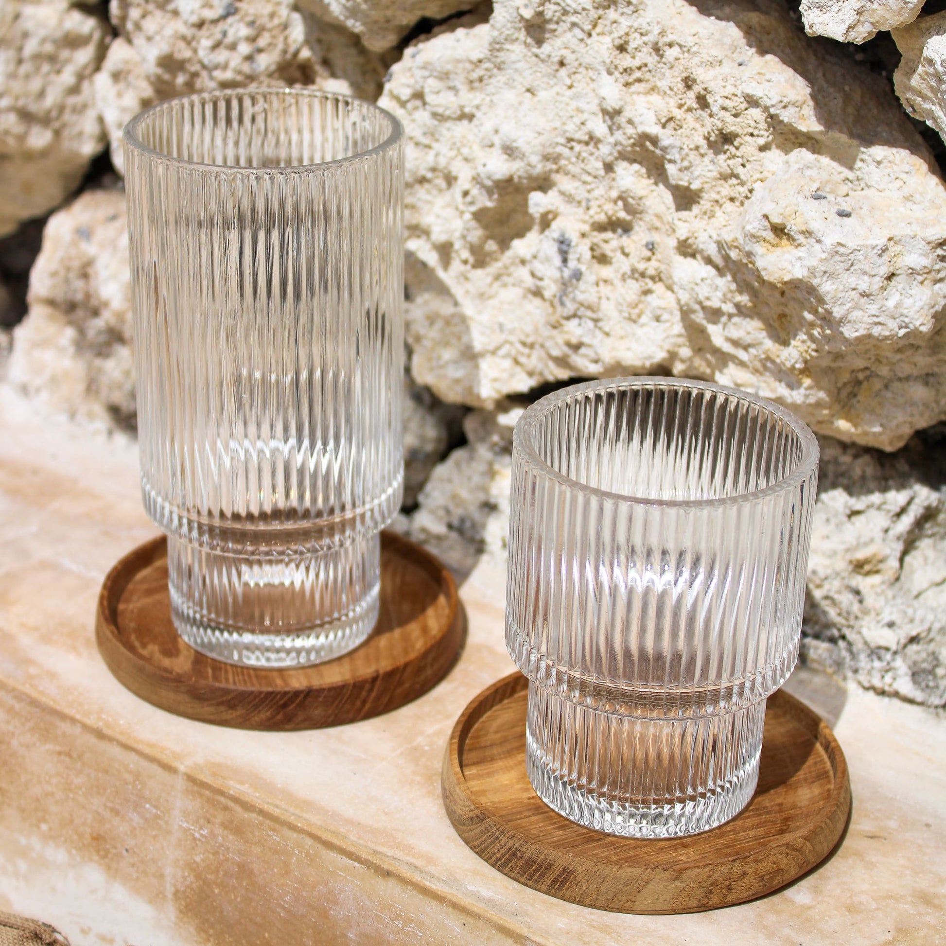 Nila Ribbed Glasses (Set of 4)