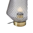 Noble Grey Smoked Glass Table Lamp