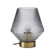 Noble Grey Smoked Glass Table Lamp