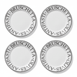 Noir Set Of Four Antipasti Plates