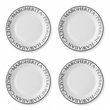 Noir Set Of Four Pizza Plates