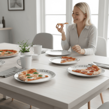 Noir Set Of Four Pizza Plates