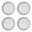 Noir Set Of Four Pizza Plates