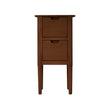 Norway Narrow Walnut Bedside Table
