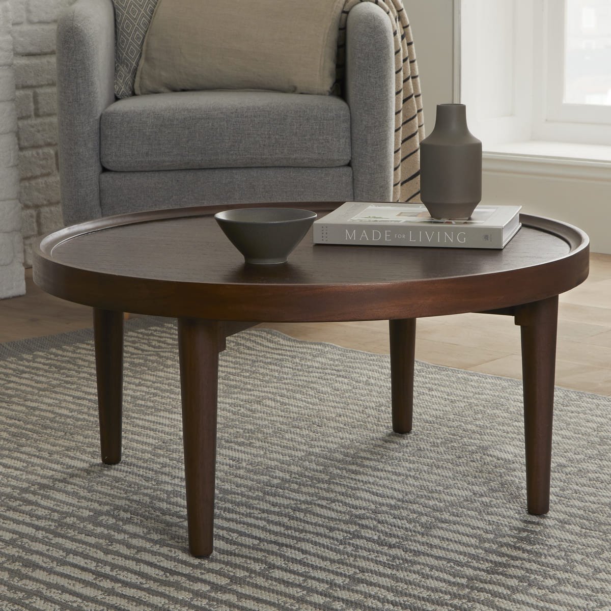 Norway Walnut Round Coffee Table