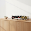Novo 6 Bottle Silver Finish Wine Rack