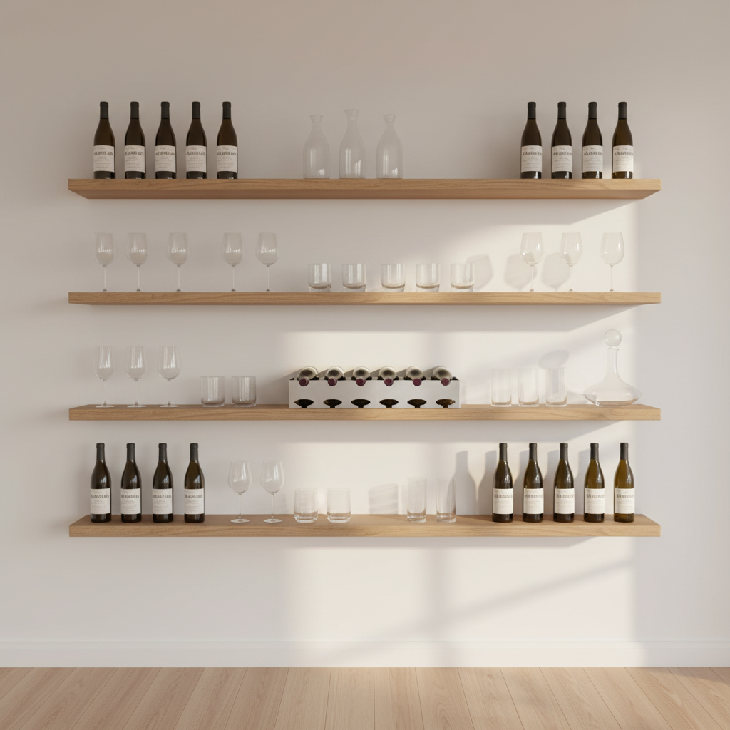 Novo 6 Bottle Silver Wide Wine Rack