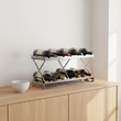 Novo 2 Tier 7 Bottle Silver Wine Rack