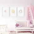 Nursery Rainbow Decor | Set of 3 wall art prints