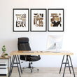 Office Decoration Wall | Set of 3 wall art prints