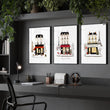 Office Wall Decor Ideas for Work | Paris Winter Street Scene Travel wall art 