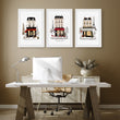 Office Wall Decor Ideas for Work | Paris Winter Street Scene Travel wall art 