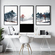 Office Wall Decor Ideas | Set of 3 wall art prints