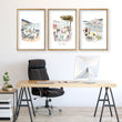 Office Wall Pictures Mediterranean Coastal Dining Watercolour Art | 