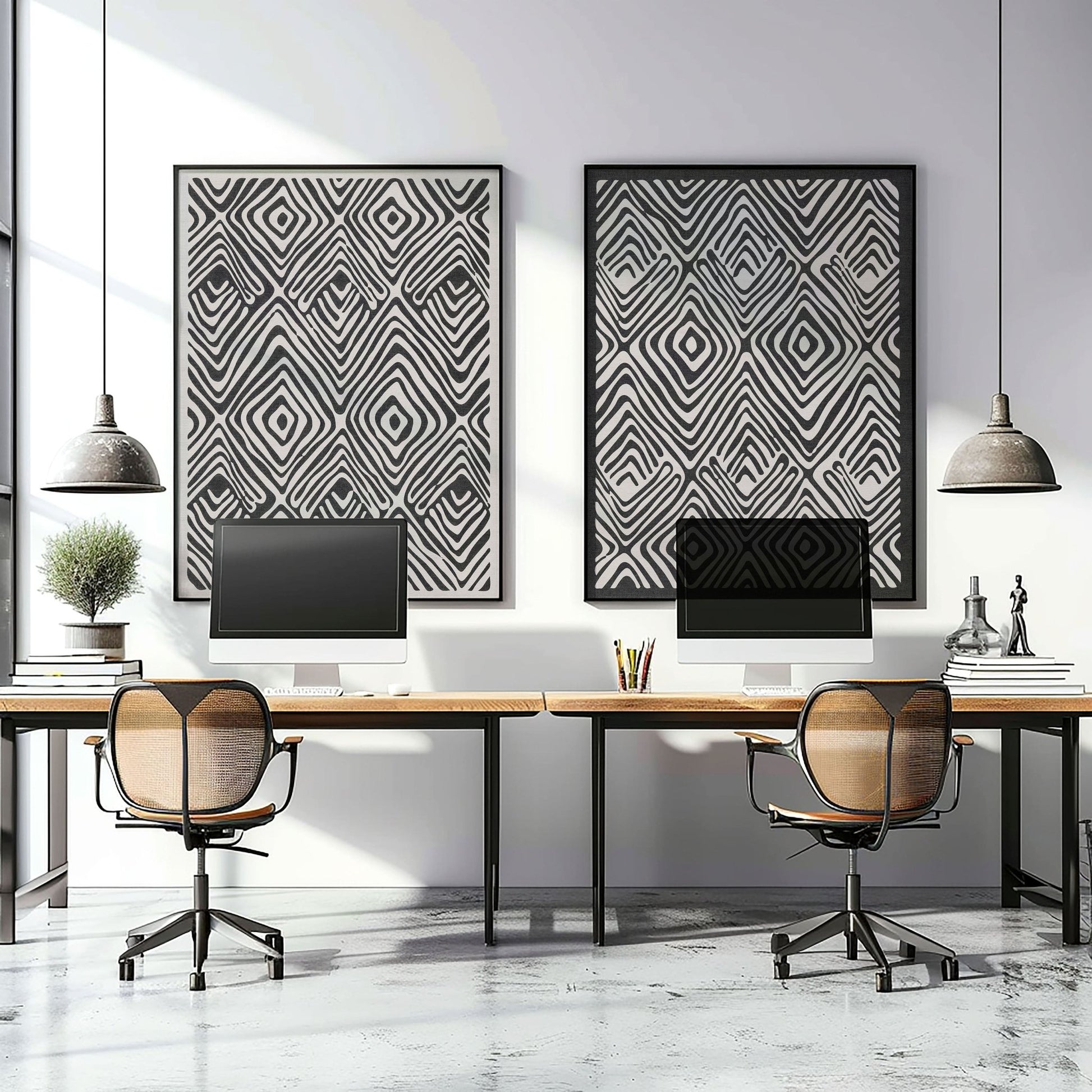 Office Wall Prints | Set of 2 wall art prints