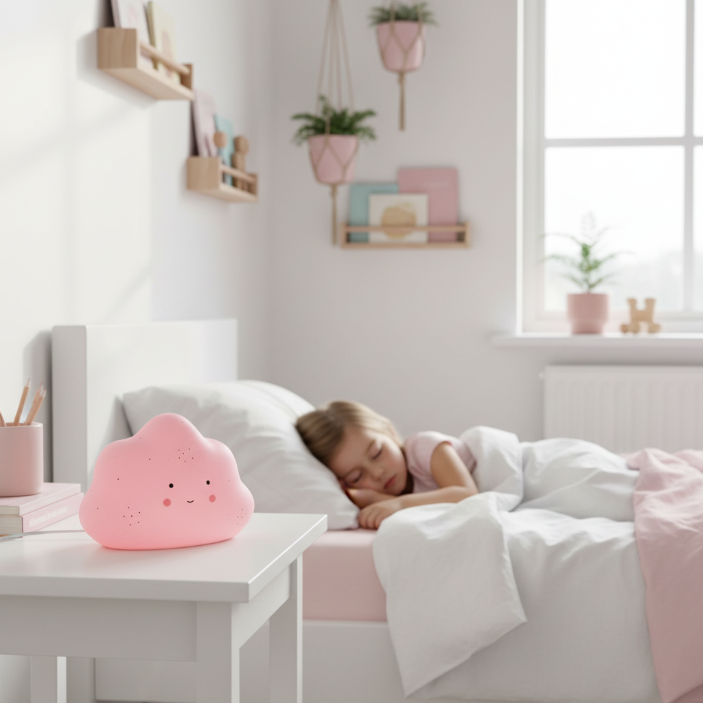 Ola Kids Pink Cloud Ceramic Night Light