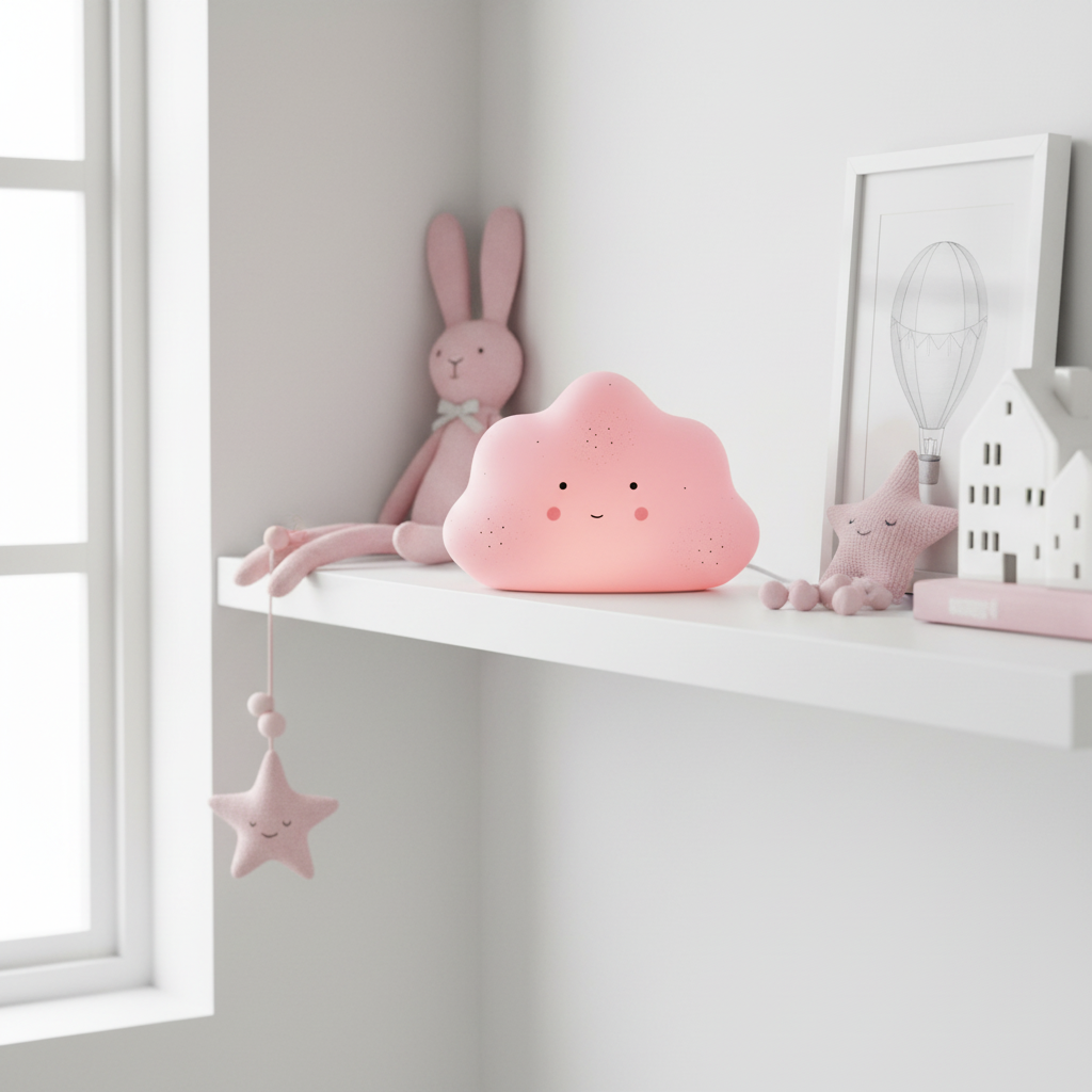 Ola Kids Pink Cloud Ceramic Night Light