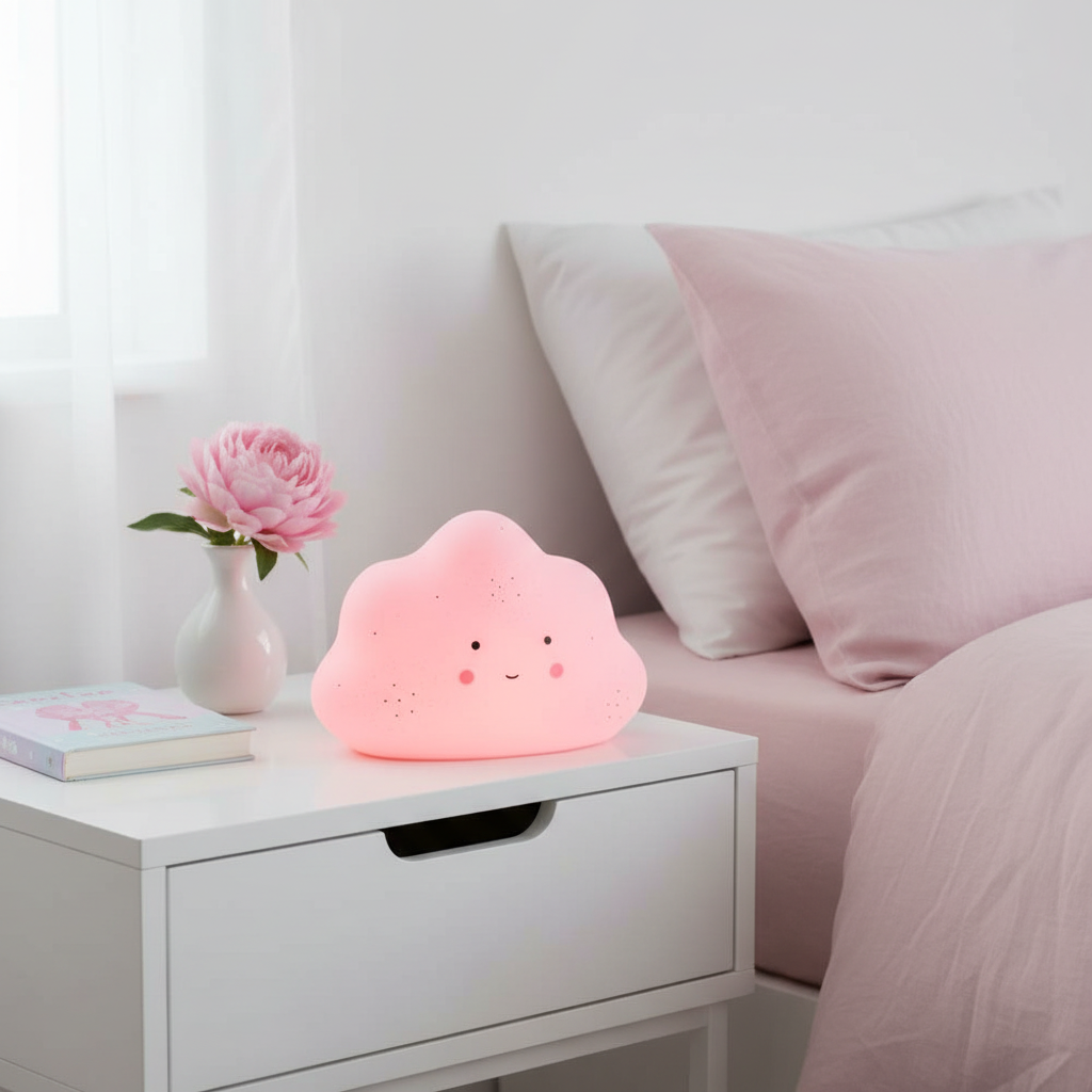 Ola Kids Pink Cloud Ceramic Night Light