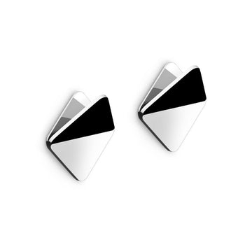 Olfo Premium Polished Stainless Steel Square Towel Hook Set (2 Pack) - Self - Adhesive