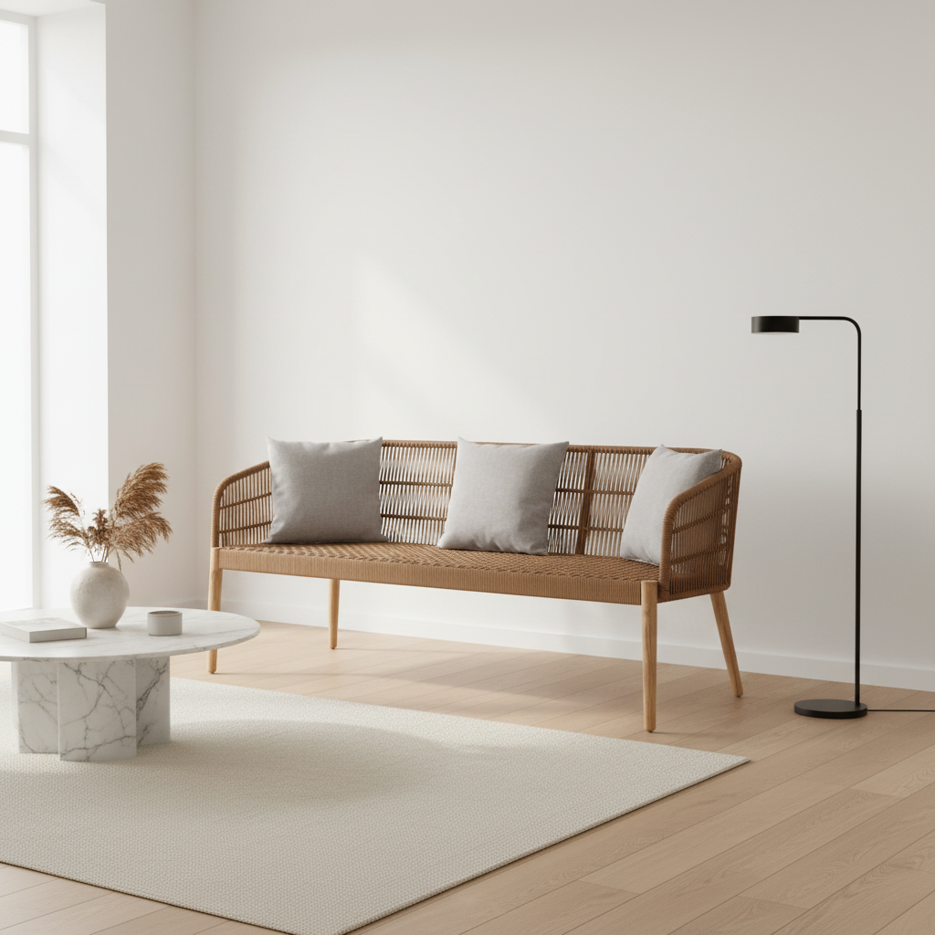 Opus 3 Seat Grey Sofa with Wooden Legs