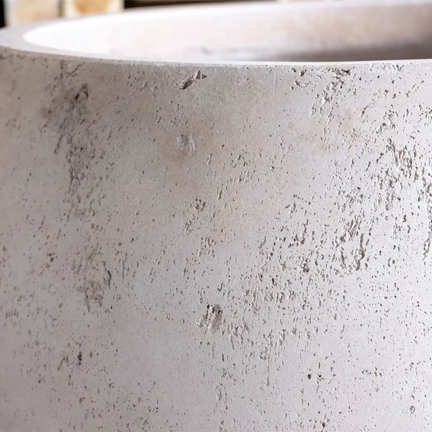 Orbello | Truffle – 35cm Medium Concrete Sphere Planter – 25L Round Plant Pot