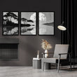 Oriental Home Decor Japanese Moonrise Landscape wall art displayed on a wall in a styled room — view 2
