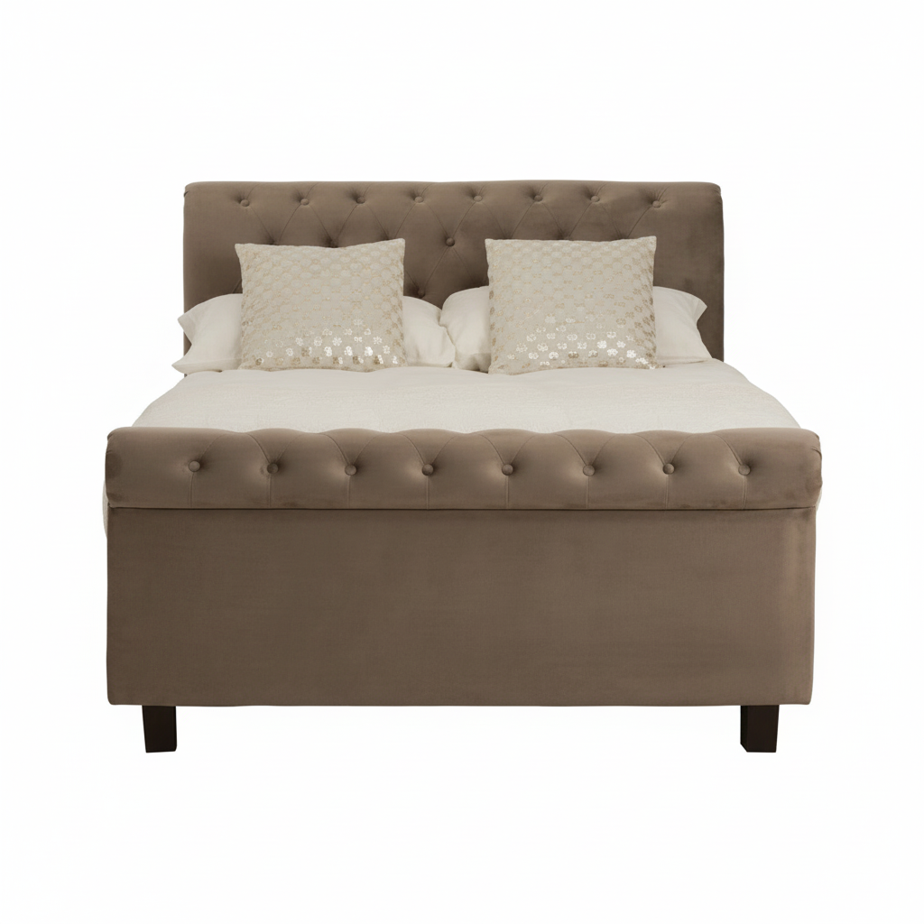 Orlando Grey Ottoman Double Bed