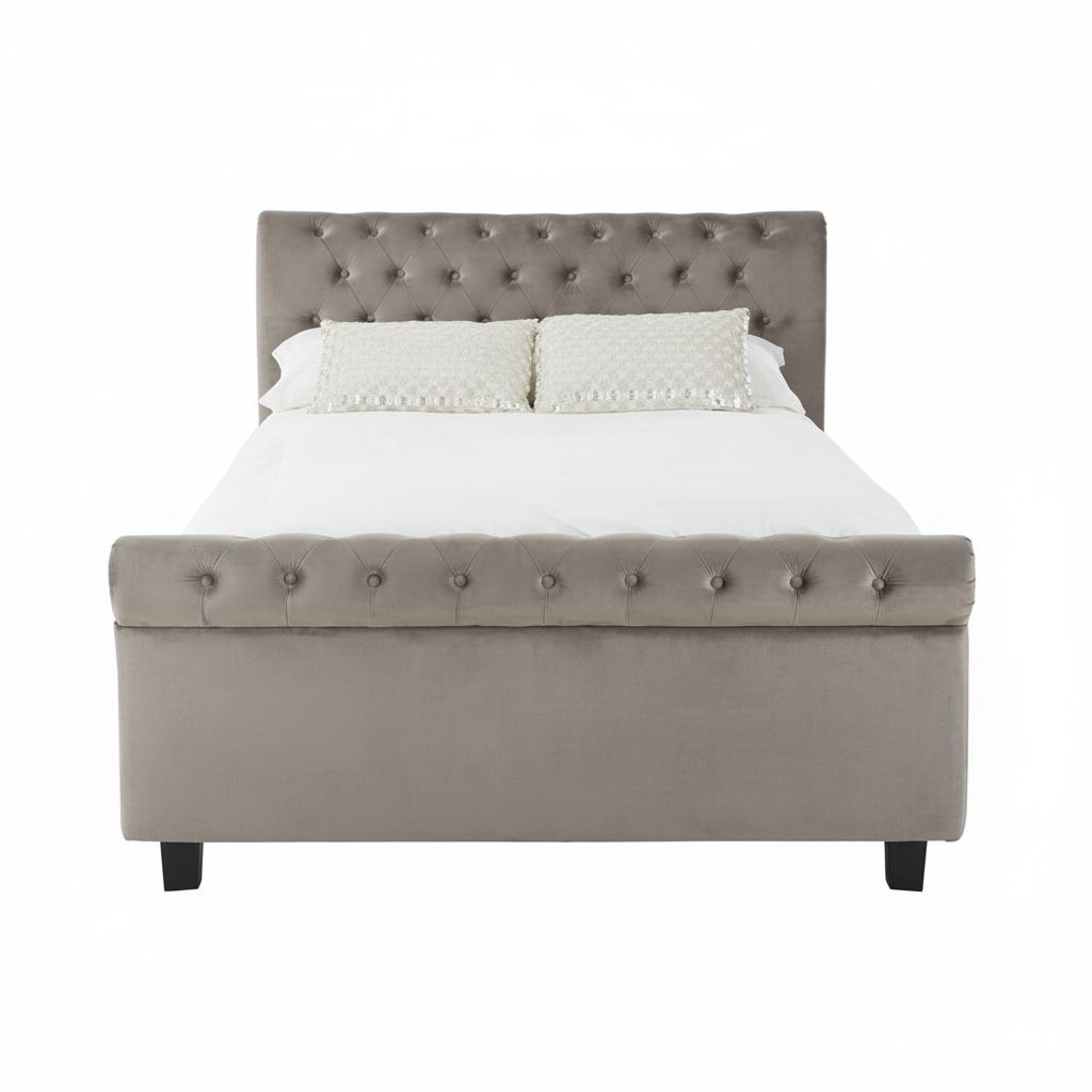 Orlando Grey Ottoman King Bed