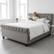 Orlando Grey Ottoman King Bed