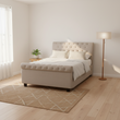 Orlando Light Grey Ottoman Double Bed
