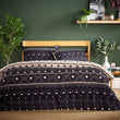 Oslo Black Super Soft Flannel Duvet Cover Set with Pillowcases Warm & Cosy Quilt Bedding in Multiple Sizes Available