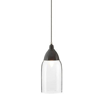 Oslo Grey Glass and Iron Pendant Light