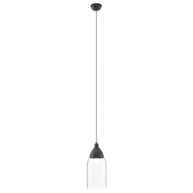 Oslo Grey Glass and Iron Pendant Light
