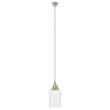 Oslo White Glass and Iron Pendant Light