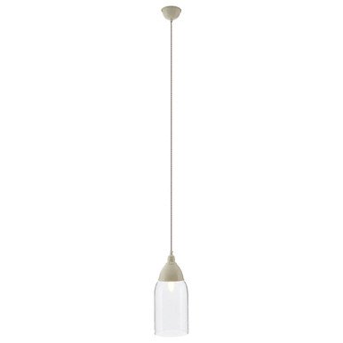 Oslo White Glass and Iron Pendant Light